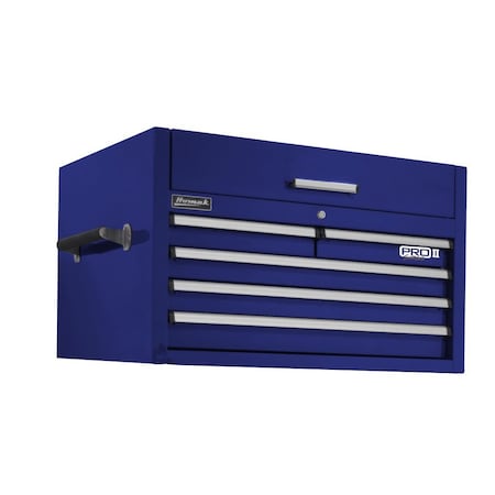 Homak 36in Pro 2 5-Drawer Top Chest-Blue BL02036052